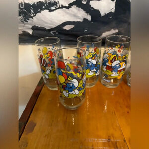 RARE 1983 ORIGINAL SMURF/PIZZA HUT CUP PROMOTION! Entire set. Perfect condition